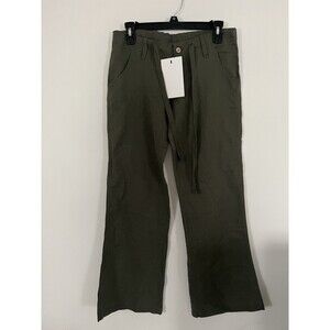 Jean Legacy Women's Linen Blend Pants Olive Green Drawstring NWT Size Small